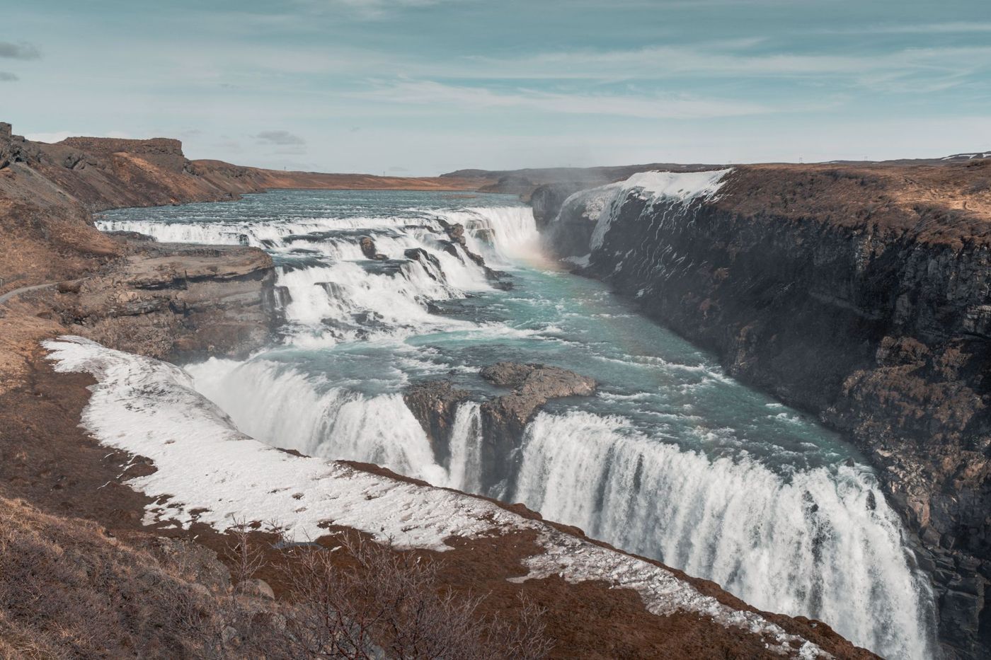Golden Circle waterfall on a short Iceland package
